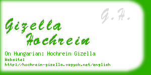 gizella hochrein business card